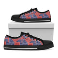 Bandanna Patchwork Pattern Print Black Low Top Sneakers