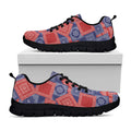 Bandanna Patchwork Pattern Print Black Running Shoes