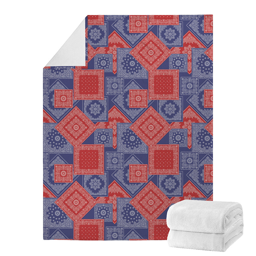 Bandanna Patchwork Pattern Print Blanket