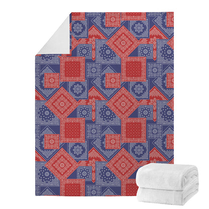 Bandanna Patchwork Pattern Print Blanket