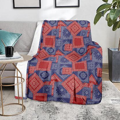 Bandanna Patchwork Pattern Print Blanket