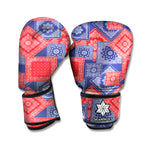 Bandanna Patchwork Pattern Print Boxing Gloves