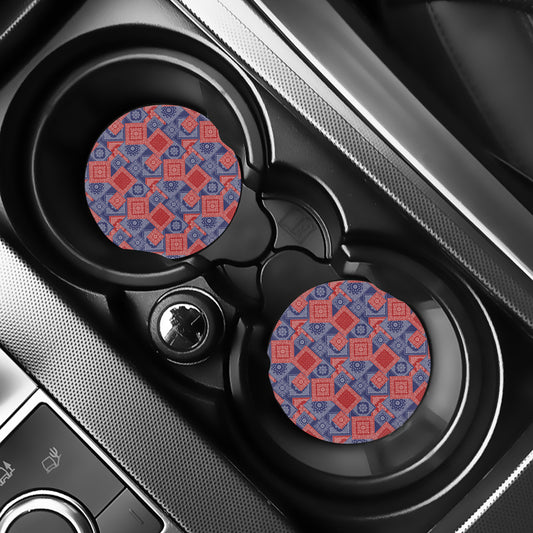 Bandanna Patchwork Pattern Print Car Coasters