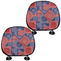 Bandanna Patchwork Pattern Print Car Headrest Covers