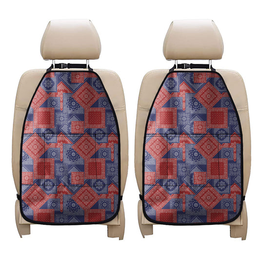 Bandanna Patchwork Pattern Print Car Seat Organizers