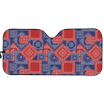 Bandanna Patchwork Pattern Print Car Sun Shade