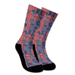 Bandanna Patchwork Pattern Print Crew Socks