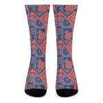 Bandanna Patchwork Pattern Print Crew Socks