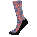 Bandanna Patchwork Pattern Print Crew Socks