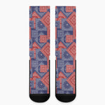 Bandanna Patchwork Pattern Print Crew Socks