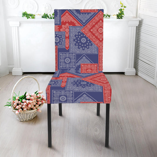 Bandanna Patchwork Pattern Print Dining Chair Slipcover