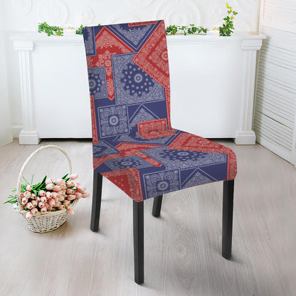 Bandanna Patchwork Pattern Print Dining Chair Slipcover