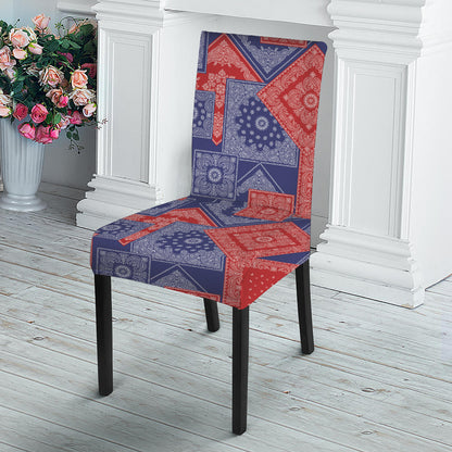 Bandanna Patchwork Pattern Print Dining Chair Slipcover