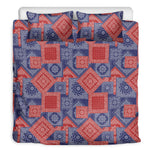Bandanna Patchwork Pattern Print Duvet Cover Bedding Set