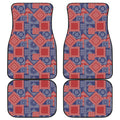 Bandanna Patchwork Pattern Print Front and Back Car Floor Mats