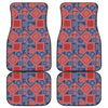 Bandanna Patchwork Pattern Print Front and Back Car Floor Mats