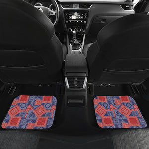 Bandanna Patchwork Pattern Print Front and Back Car Floor Mats