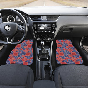 Bandanna Patchwork Pattern Print Front Car Floor Mats