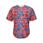 Bandanna Patchwork Pattern Print Men's Baseball Jersey