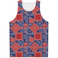 Bandanna Patchwork Pattern Print Men's Tank Top