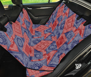 Bandanna Patchwork Pattern Print Pet Car Back Seat Cover