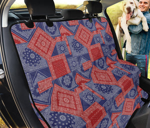 Bandanna Patchwork Pattern Print Pet Car Back Seat Cover