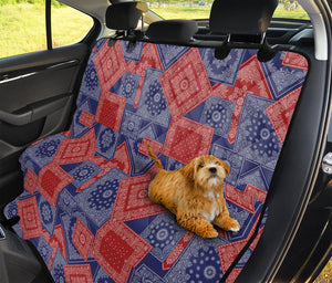 Bandanna Patchwork Pattern Print Pet Car Back Seat Cover