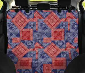 Bandanna Patchwork Pattern Print Pet Car Back Seat Cover