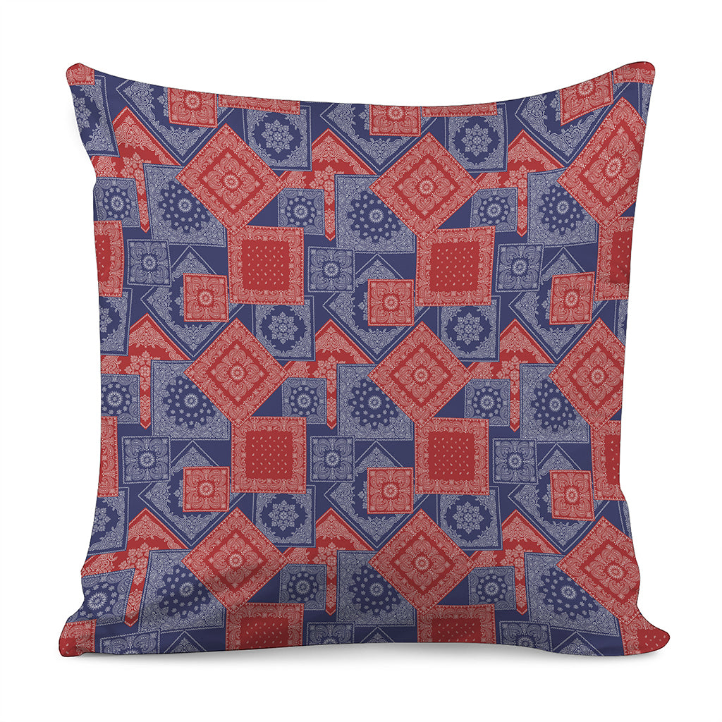 Bandanna Patchwork Pattern Print Pillow Cover