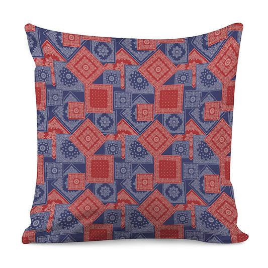 Bandanna Patchwork Pattern Print Pillow Cover