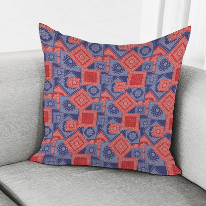 Bandanna Patchwork Pattern Print Pillow Cover