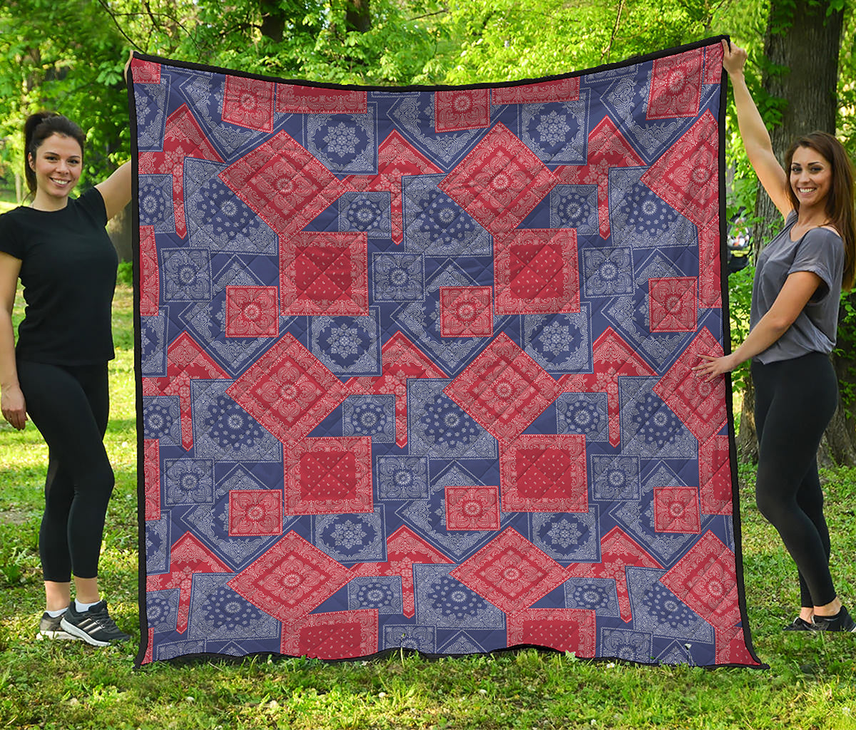 Bandanna Patchwork Pattern Print Quilt
