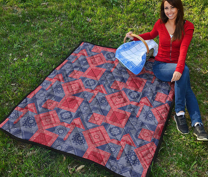 Bandanna Patchwork Pattern Print Quilt