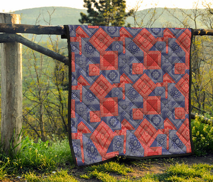 Bandanna Patchwork Pattern Print Quilt