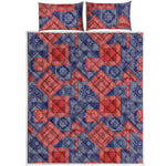 Bandanna Patchwork Pattern Print Quilt Bed Set