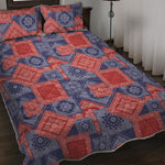 Bandanna Patchwork Pattern Print Quilt Bed Set