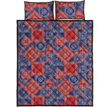 Bandanna Patchwork Pattern Print Quilt Bed Set