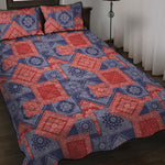 Bandanna Patchwork Pattern Print Quilt Bed Set