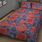 Bandanna Patchwork Pattern Print Quilt Bed Set