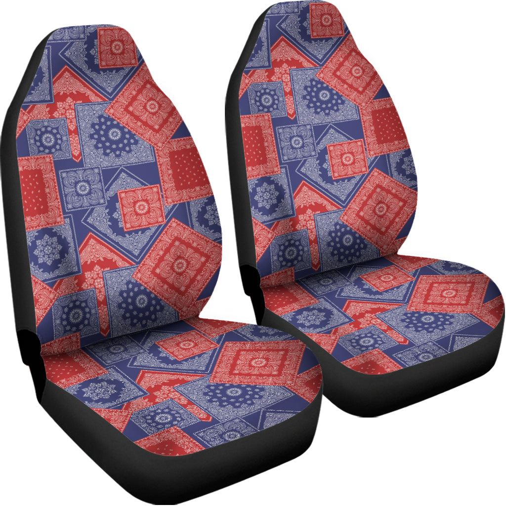 Bandanna Patchwork Pattern Print Universal Fit Car Seat Covers