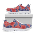 Bandanna Patchwork Pattern Print White Running Shoes