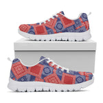 Bandanna Patchwork Pattern Print White Sneakers