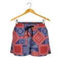 Bandanna Patchwork Pattern Print Women's Shorts