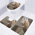 Barn Owl Print 3 Piece Bath Mat Set