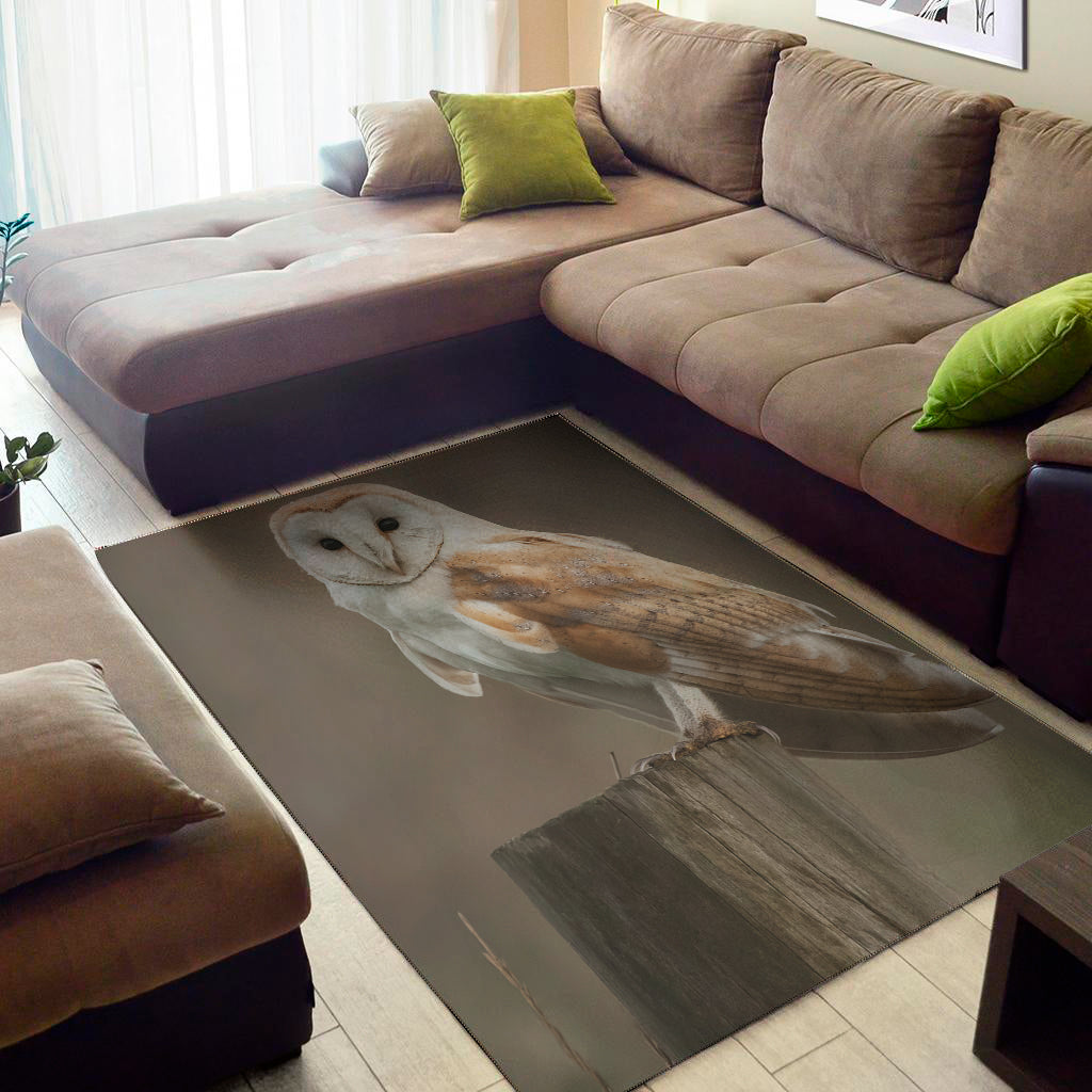 Barn Owl Print Area Rug