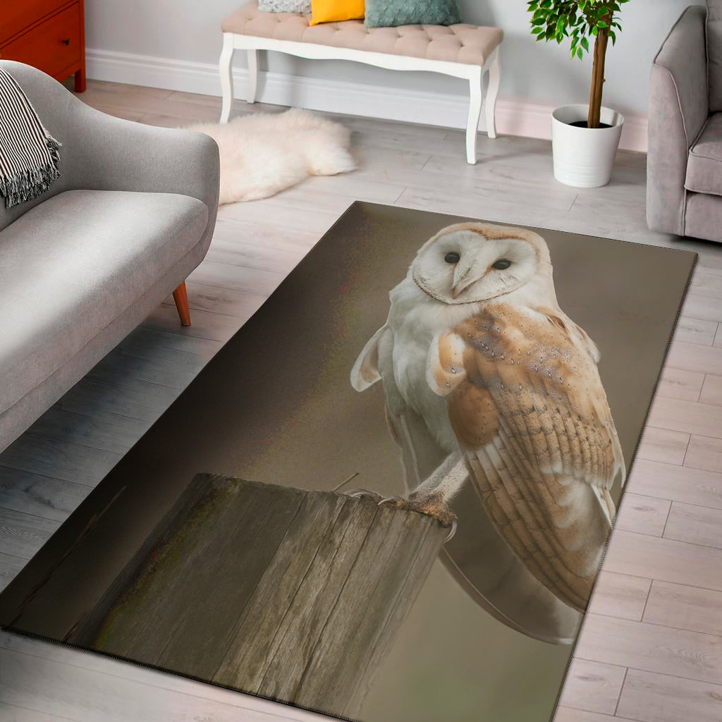 Barn Owl Print Area Rug