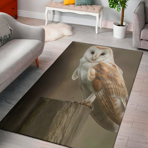 Barn Owl Print Area Rug