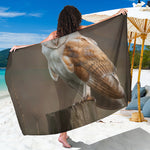 Barn Owl Print Beach Sarong Wrap