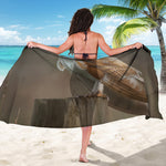 Barn Owl Print Beach Sarong Wrap