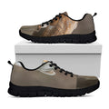Barn Owl Print Black Running Shoes